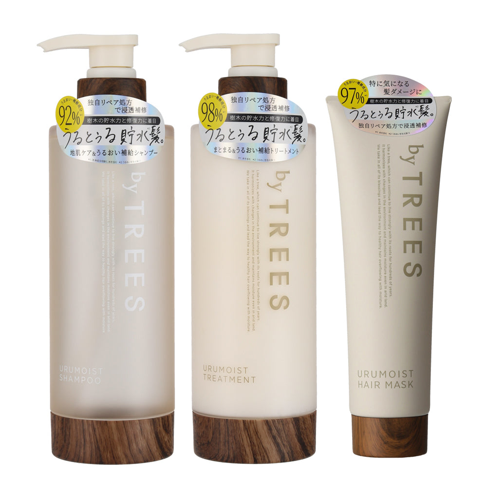 byTREES うるモイストヘアケアセット シャンプー 450mL + トリートメント 450ｍL + ディープリペアヘアマスク 180g –  BEAUTE DE MODE