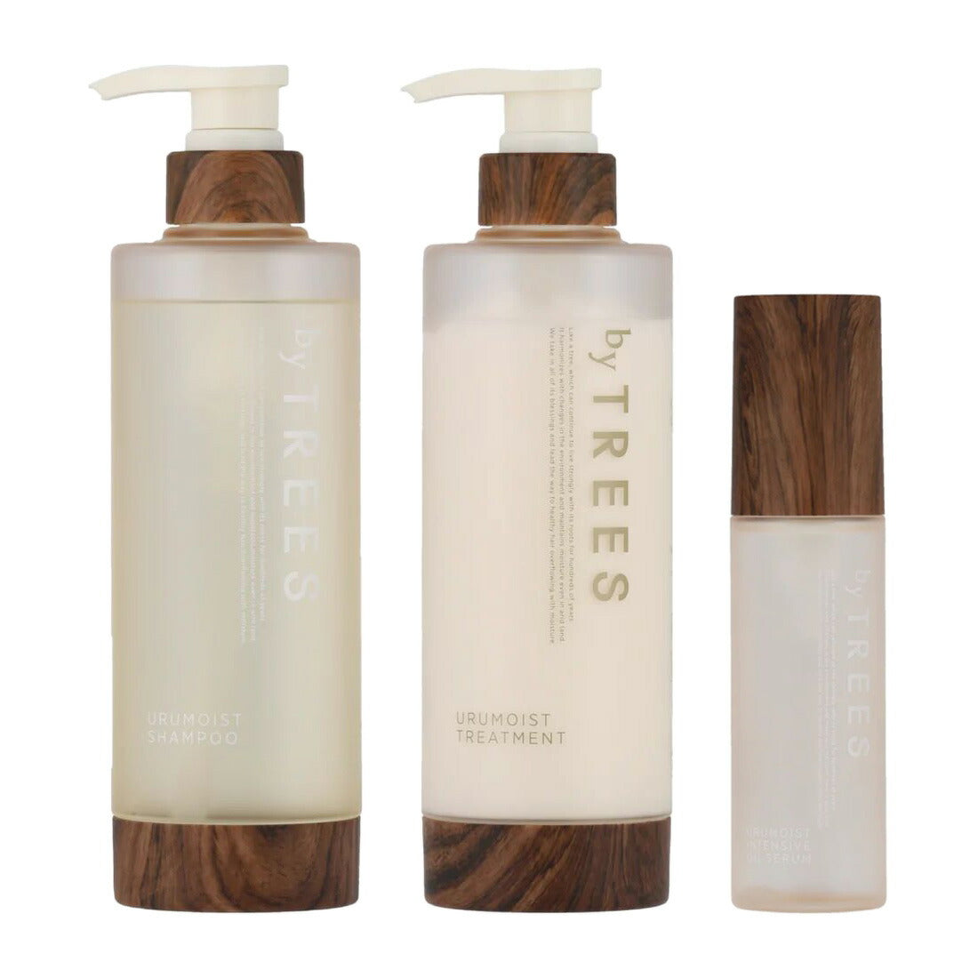 【送料無料】 バイツリーズ うるモイストシャンプー トリートメント 各450mL + オイルセラム 100mL セット byTREES ヘアケア うるおい 地肌ケア 保湿