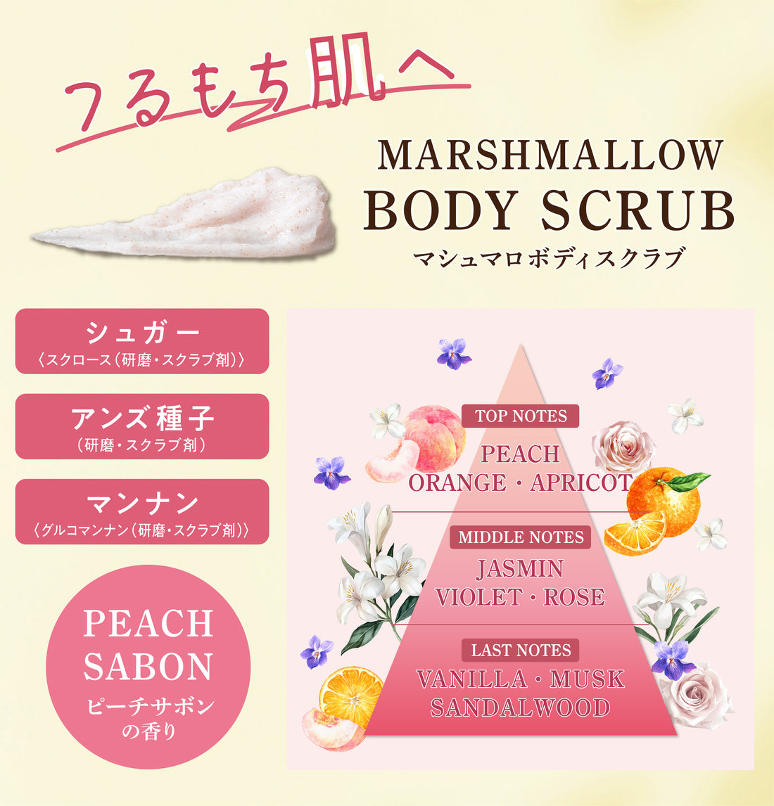 byTREES バイツリーズ マシュマロボディスクラブ 200g